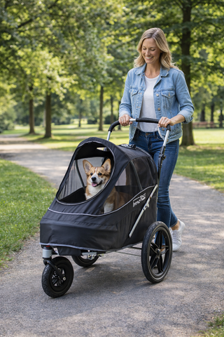Are You Going Too Fast (or Too Slow) Getting Your Dog Used to a Stroller?